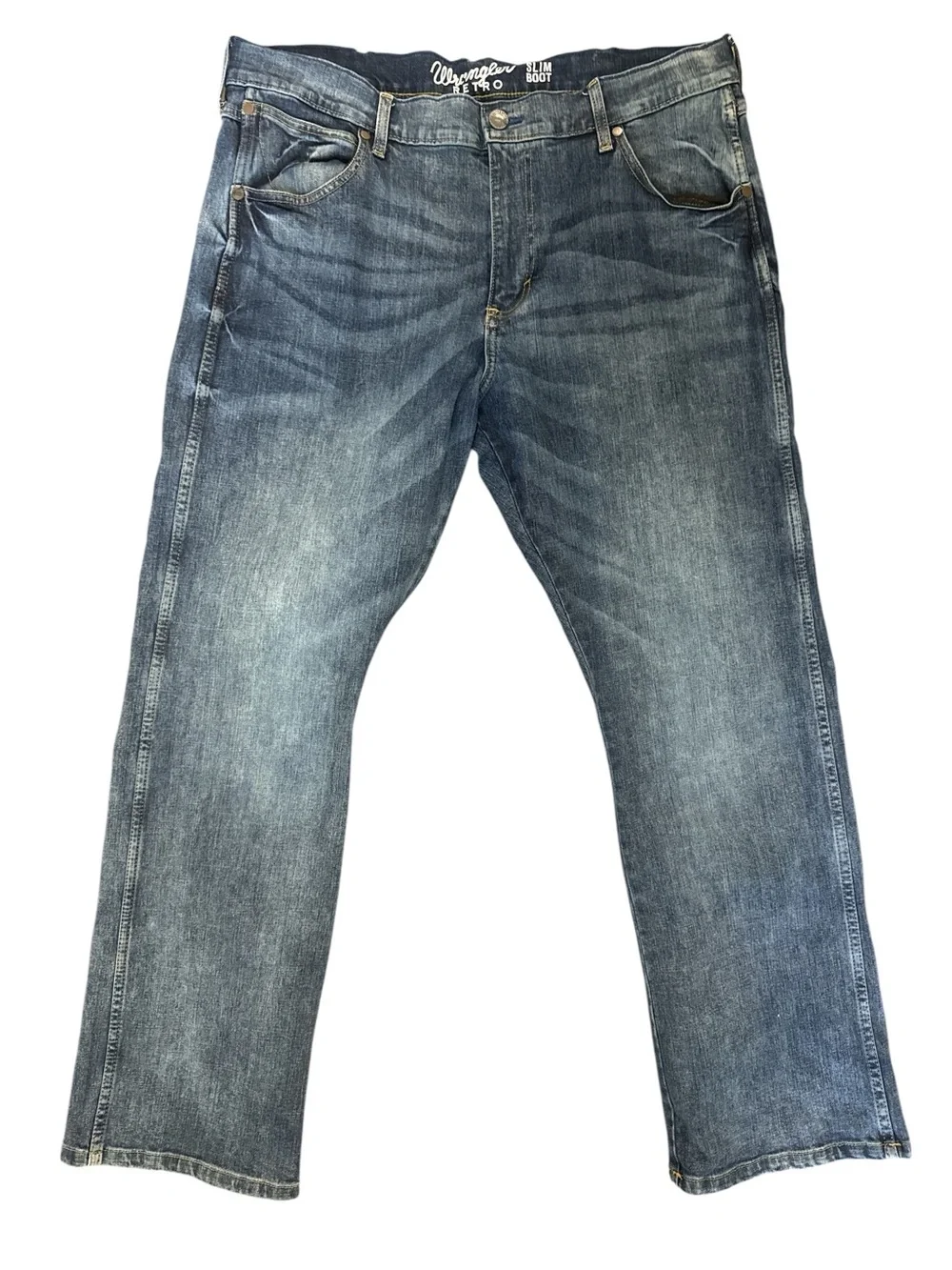 Wrangler Men's Retro Stretch Low Rise Slim Fit 5Pkt Boot Cut Jeans 36x32 Western
